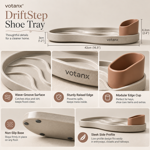 votanx™ DriftStep Sculpted Shoe Tray