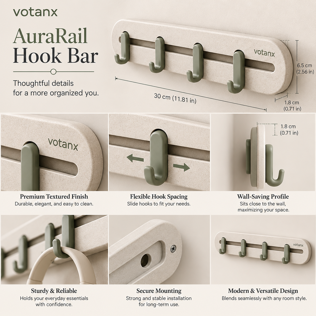 votanx™ AuraRail Everyday Hook Bar